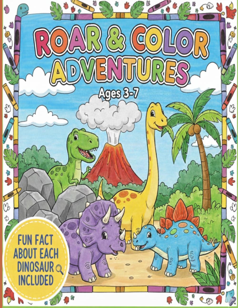 Roar & Color Adventures: Dinosaur Coloring Book for Kids