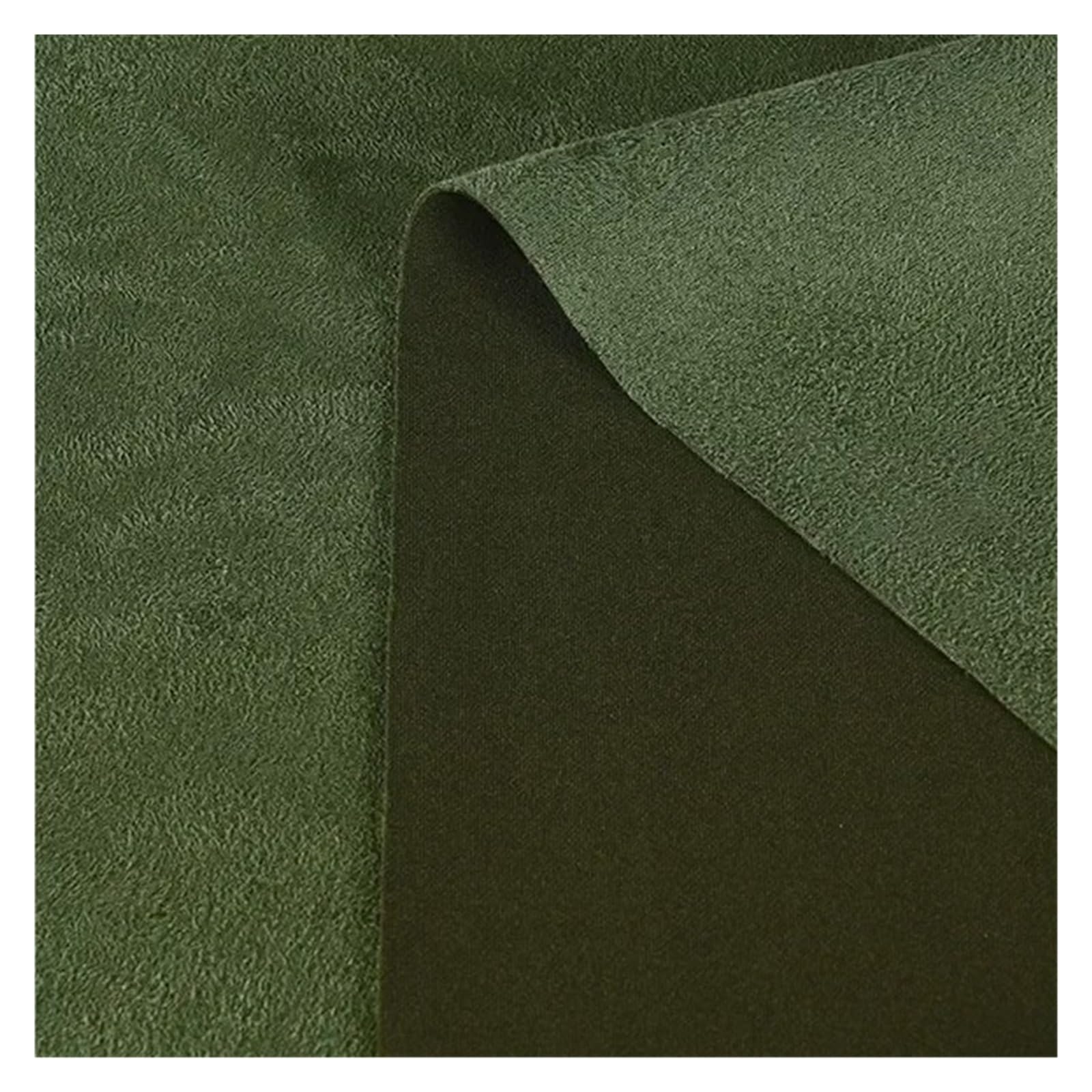 FIgpmwld Faux Suede Fabric, Elastic Suede Fabric for Sewing, Green, 100x150cm, per Meter(Green)