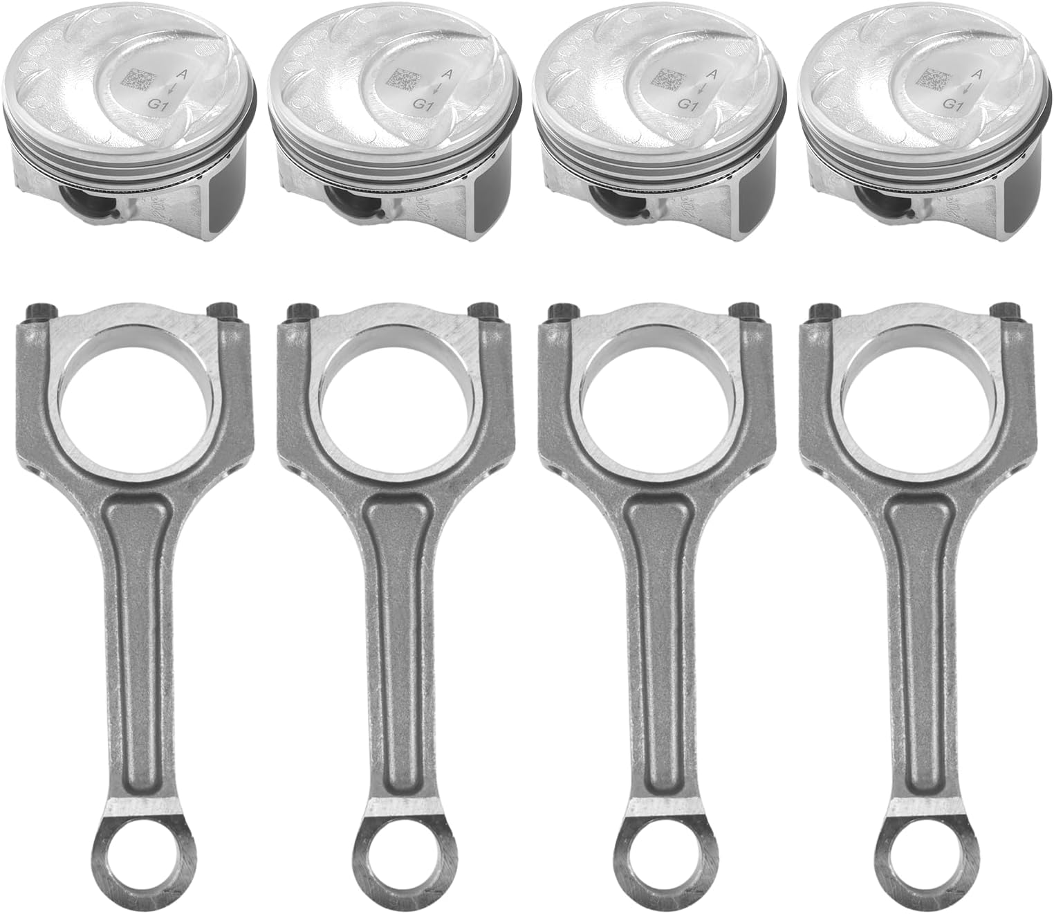 G4KH 2.0T Engine Pistons & Connecting Rod 8Pcs Fits for Hyundai Genesis Coupe/Sonata, Kia Optima/Sportage 2011 2012 2013 2014 2.0L Turbo OE 23410-2G410 23510-2G440 23413-2C400