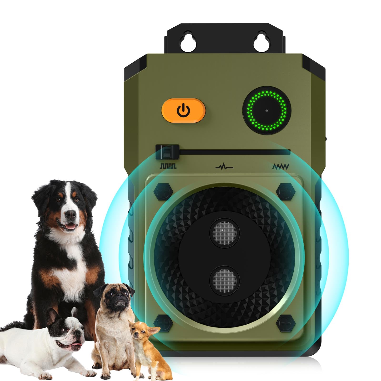 Anti Barking Devices, Auto Dog Bark Deterrent Devices with 3 Levels, Rechargeable Dog Silencer Sonic Barking Deterrent, Ultrasonic Bark Box Bark Control Devices Indoor/Outdoor Safe for Dog & People