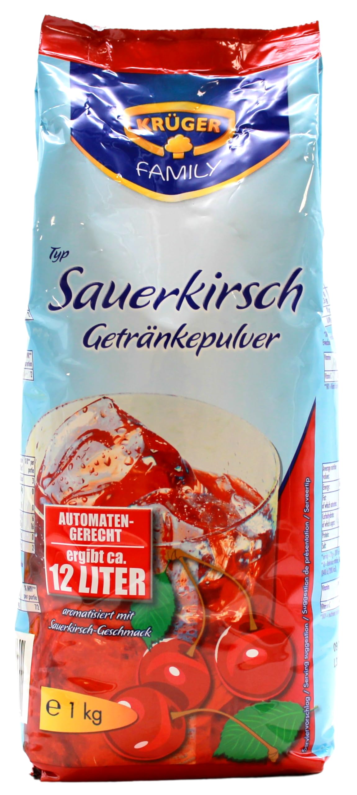Krüger Family Typ Sauerkirsch Getränkepulver, 10er Pack (10 x 1 kg)