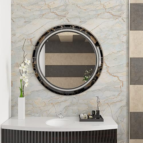 Miniatura 4 de Papel adhesivo de mármol brillante para encimeras, papel tapiz de mármol extraíble impermeable para paredes, película de vinilo grueso, papel de