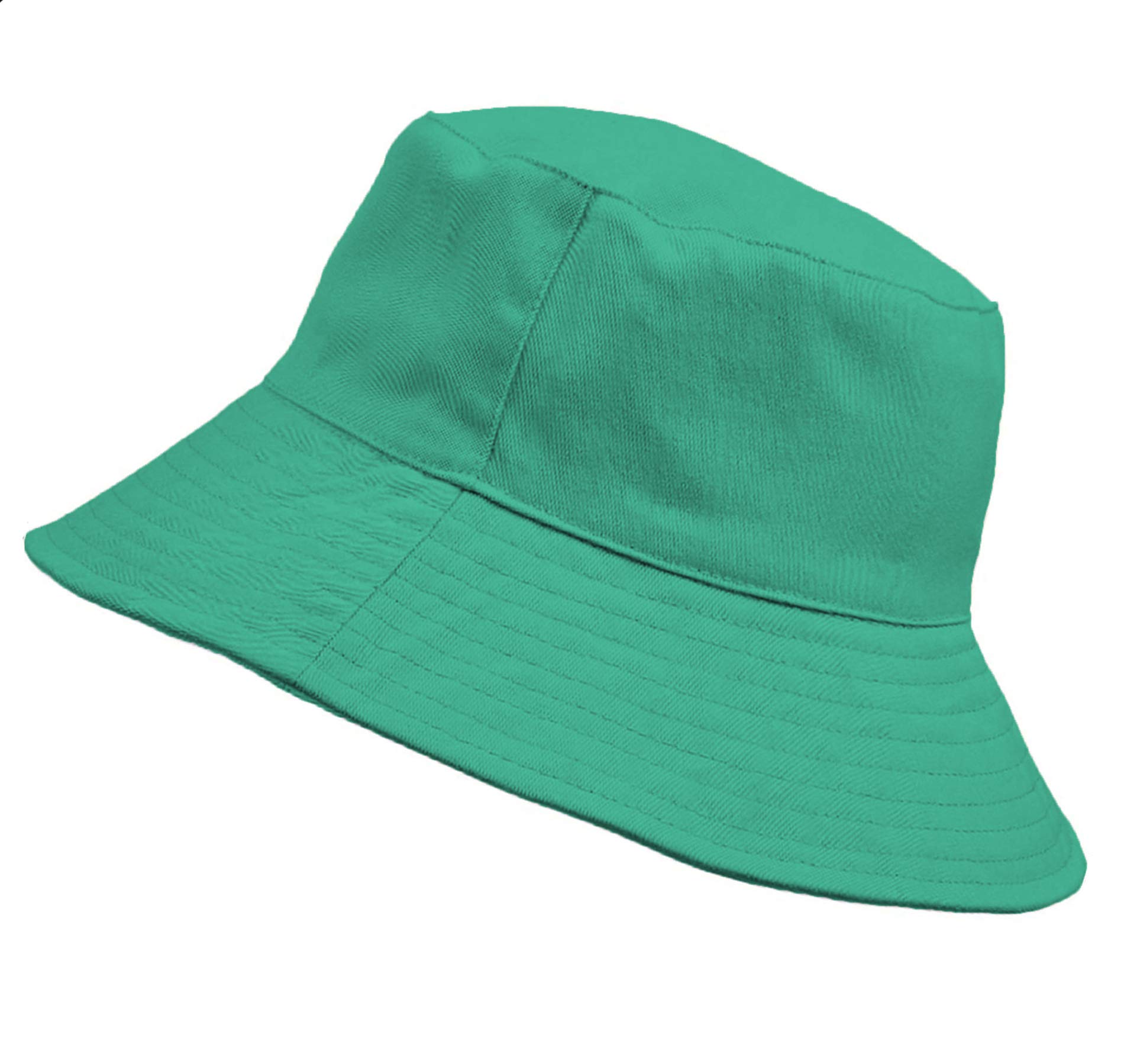 Mfaz Morefaz Ltd Boys Emerald 54Cm Kids Bucket Hat Youths Hats Summer Girl Fisher Outdoor Sun Beach Hat Circumference 54Cm (Emerald 54Cm)