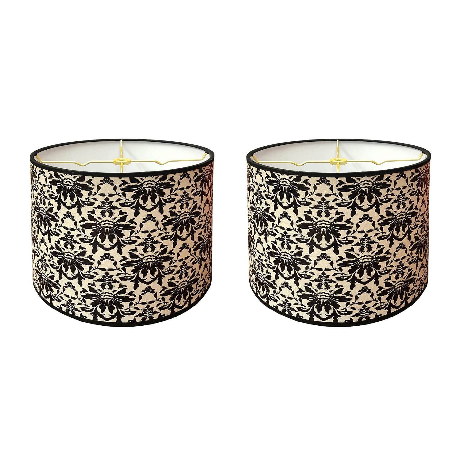 Royal Designs, Inc. Trendy Decorative Handmade Lamp Shade, Made in USA, 10in, HBC-8078-10-2, Rorschach Floral - 2 Pk