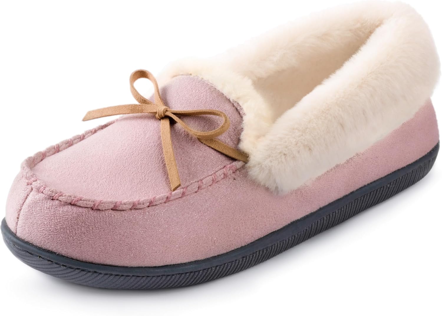 RockDove Women's Caroline Glittered Moccasin Slipper