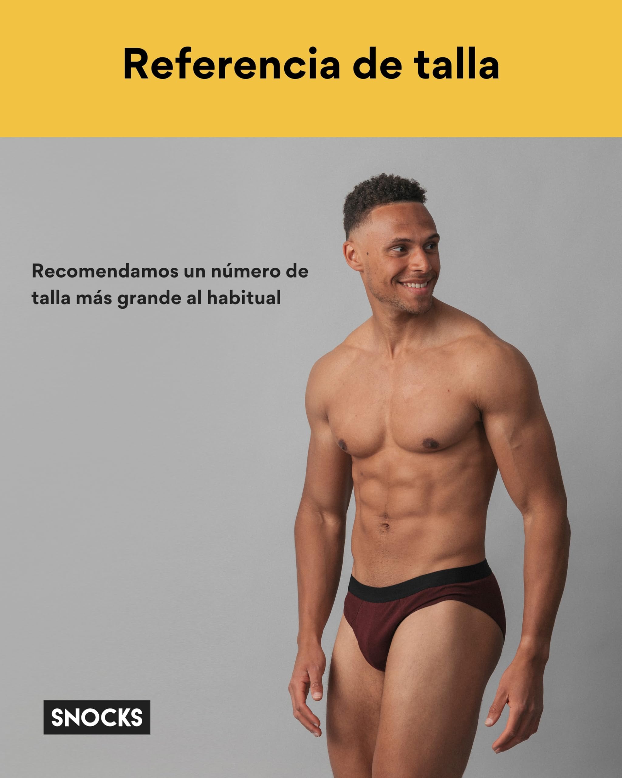 Snocks Pack de 6 Calzoncillos Slips Hombre Algodón Orgánico - Slip Hombre Tallas S-4XL Calzoncillos Hombre Slip sin Etiqueta Molesta Slips Hombre