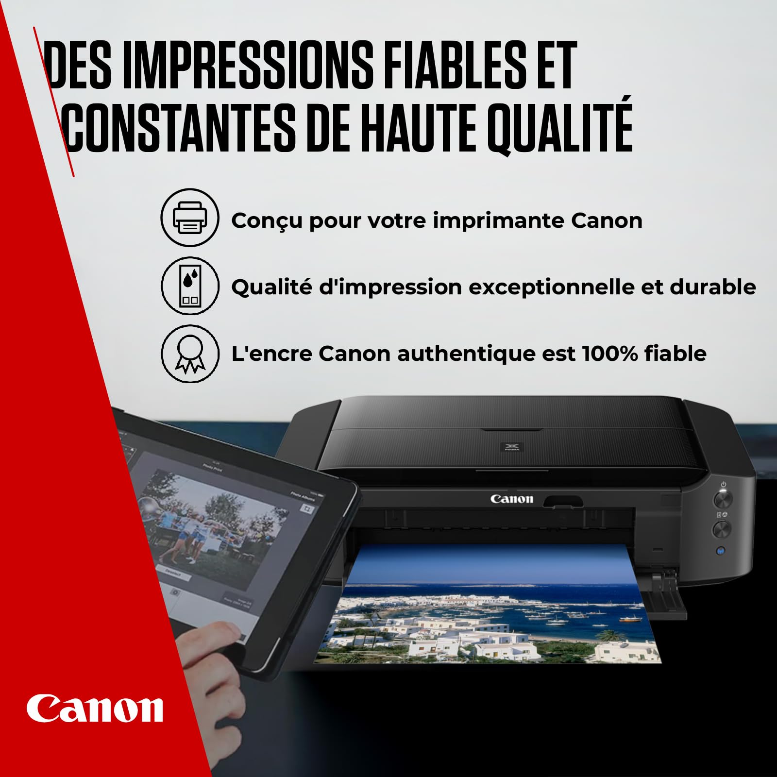 Canon Cartouche Encre - PGI-1500 C M Y BK Cartouches d'encre Couleur Authentiques pour imprimante - 4 Packs (1 x Noir, 1 x Cyan, 1 x Magenta & 1 x Jaune)