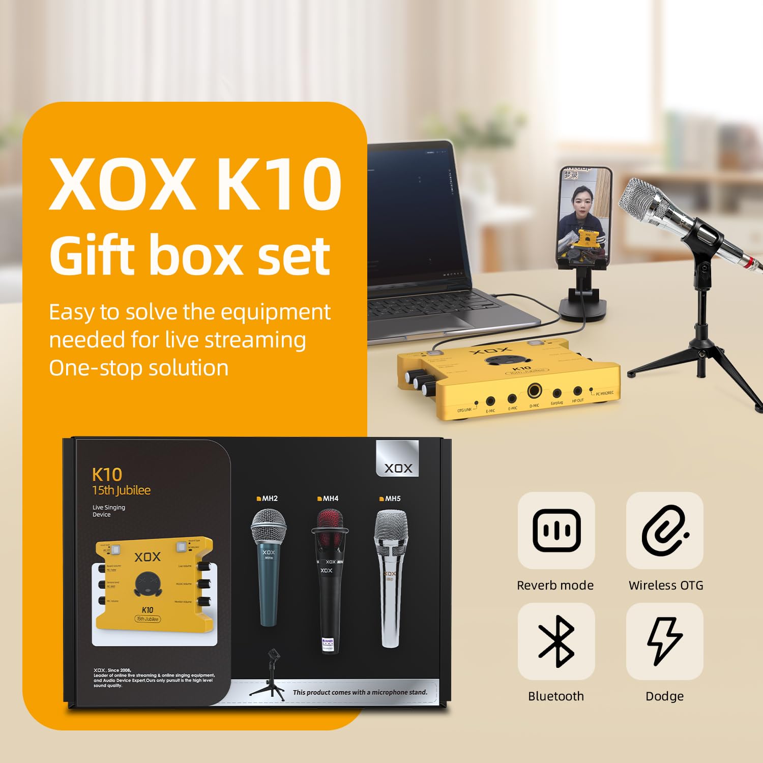 XOX K10 オーディオインターフェイス ISK AT100マイク付き Amazon.com: XOX K10 set live streaming audio interface,live sound