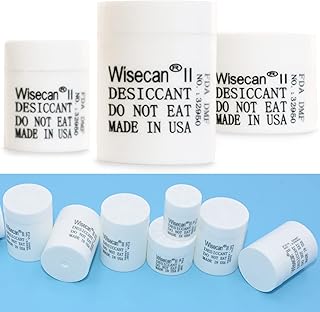 1 Gram 100 Pack Silica Gel Canister, Desiccant Canister, Silica Gel Capsules, Desiccant Capsules, Moisture Absorbers for Food Storage, Food Safe Dehumidifiers Wisecan