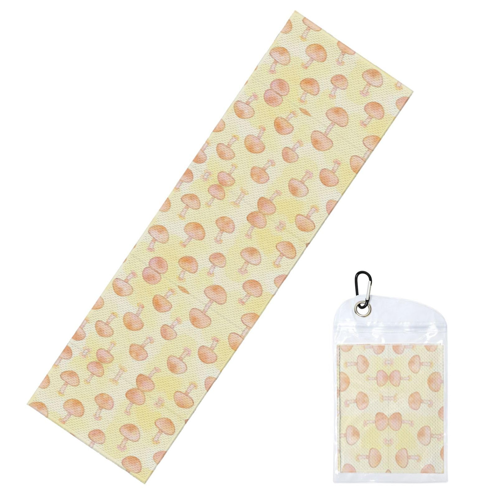 DUYIOKH Mushroom Print Cooling Towel, Portable Towel for Gym Workout Golf Beach World Cup Sports Hot Weather