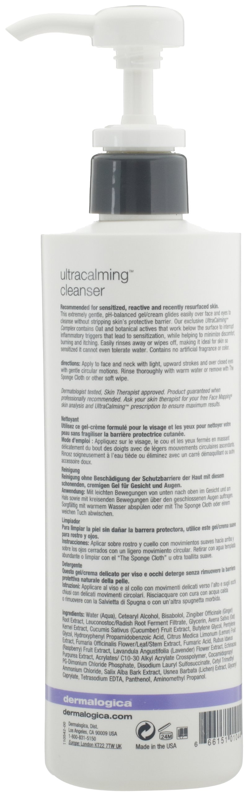 Dermalogica Ultra Calming Cleanser 250 ml – środek do czyszczenia twarzy do delikatnego oczyszczania o działaniu uspokajającym skórę. Koi i chłodzi, do skóry wrażliwej i wrażliwej.