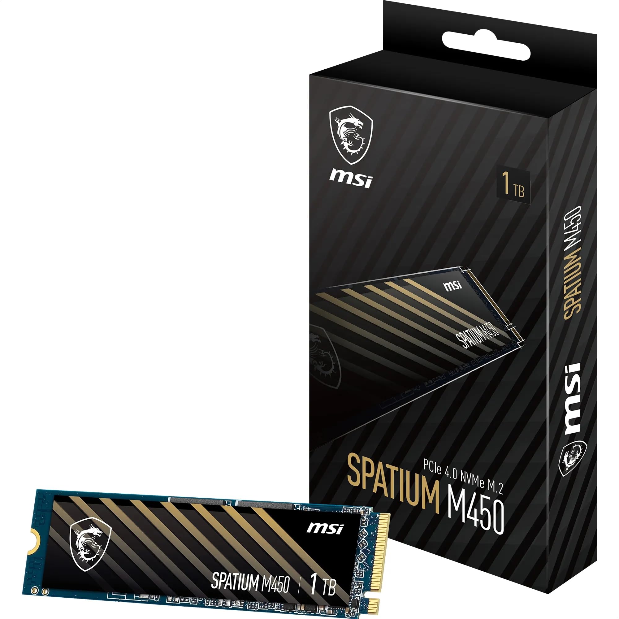 MSI SPATIUM M450 SSD 1TB - PCIe 4.0 NVMe M.2 Internal Solid State MSI SPATIUM M450 SSD 1TB - PCIe 4.0 NVMe M.2 Internal Solid State