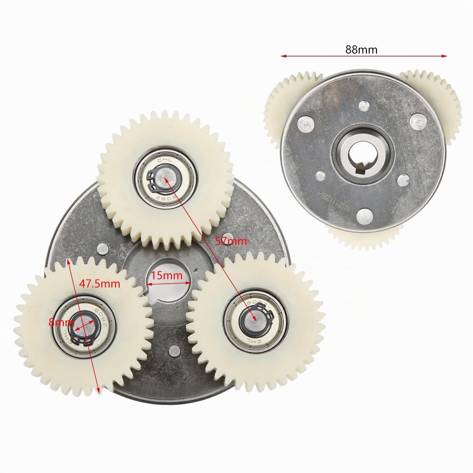 36 Denti Planetaria Frizione del Cambio per la Trasmissione Elettronica del Motore di Nylon di e 88mm Kit Frizione Professionale Accessori per la Frizione del Motore
