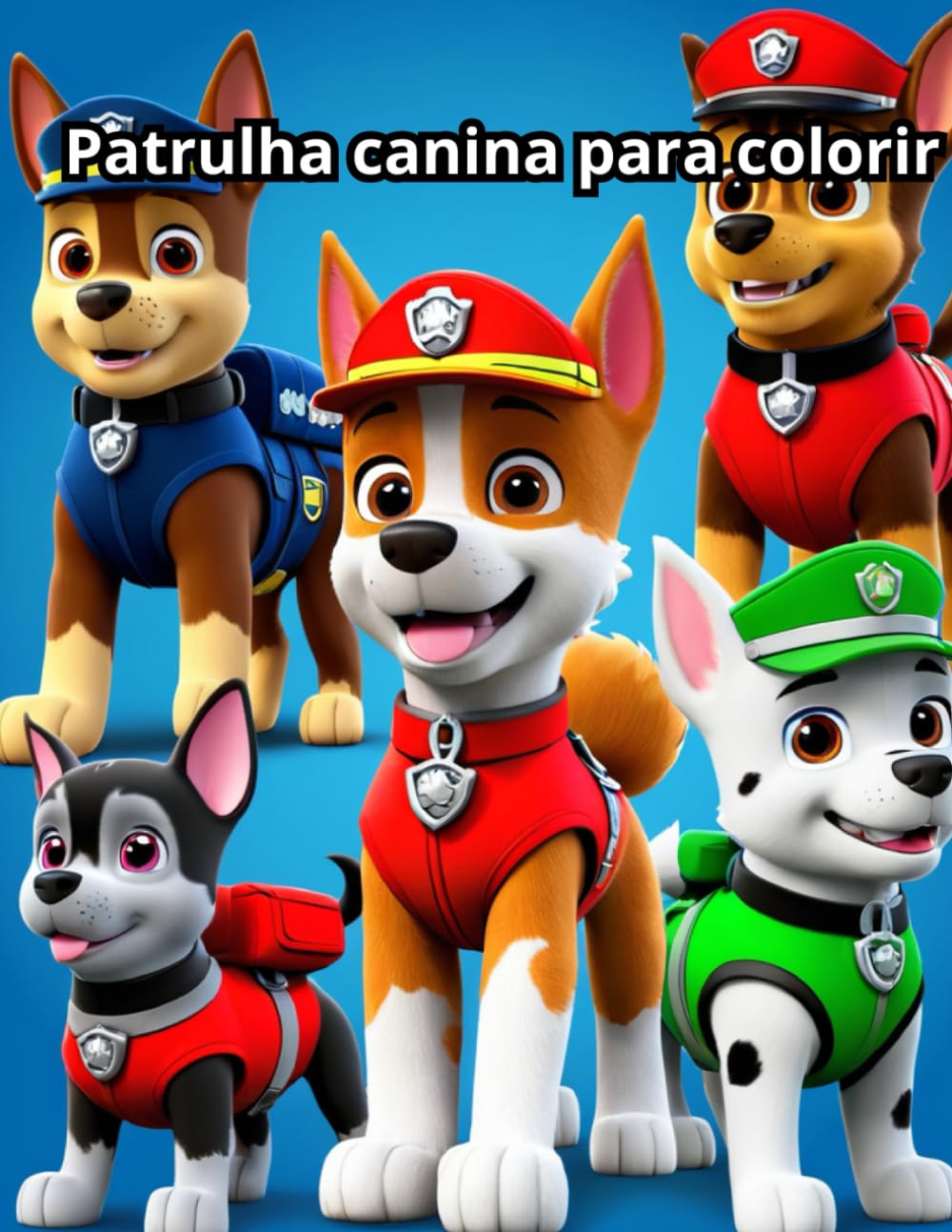 colorindo patrulha canina: livro para colorir para crianças da patrulha canina