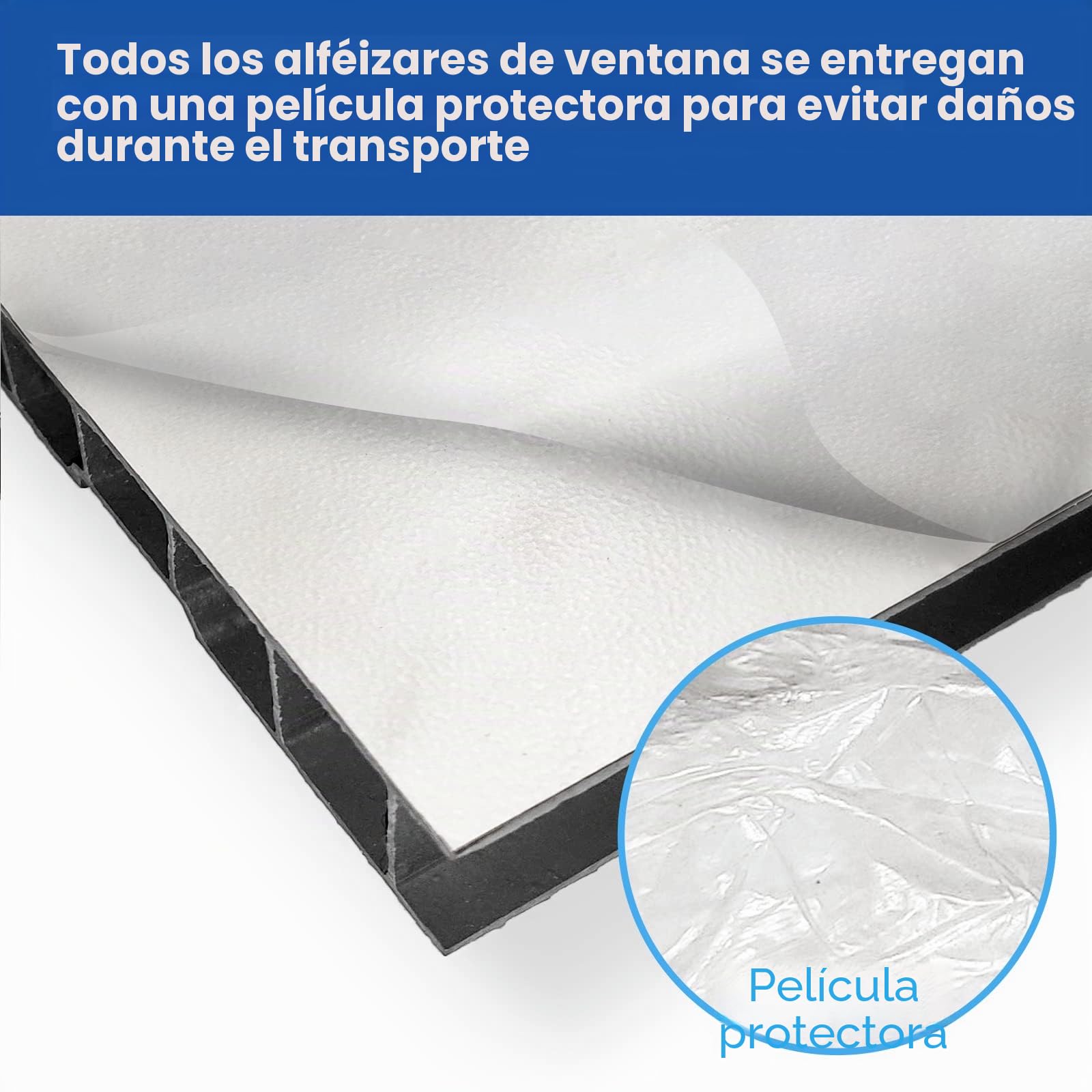 Ventana de PVC | 25 cm x 100 cm | Winchester | alféizar de ventana | para interiores | interior | venta por metros | salón | decoración | plástico