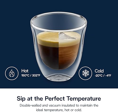 Miniatura 7 de DeLonghi DeLonghi - Juego de 2 vasos térmicos de doble pared 2 unidades paquete de 1 transparente