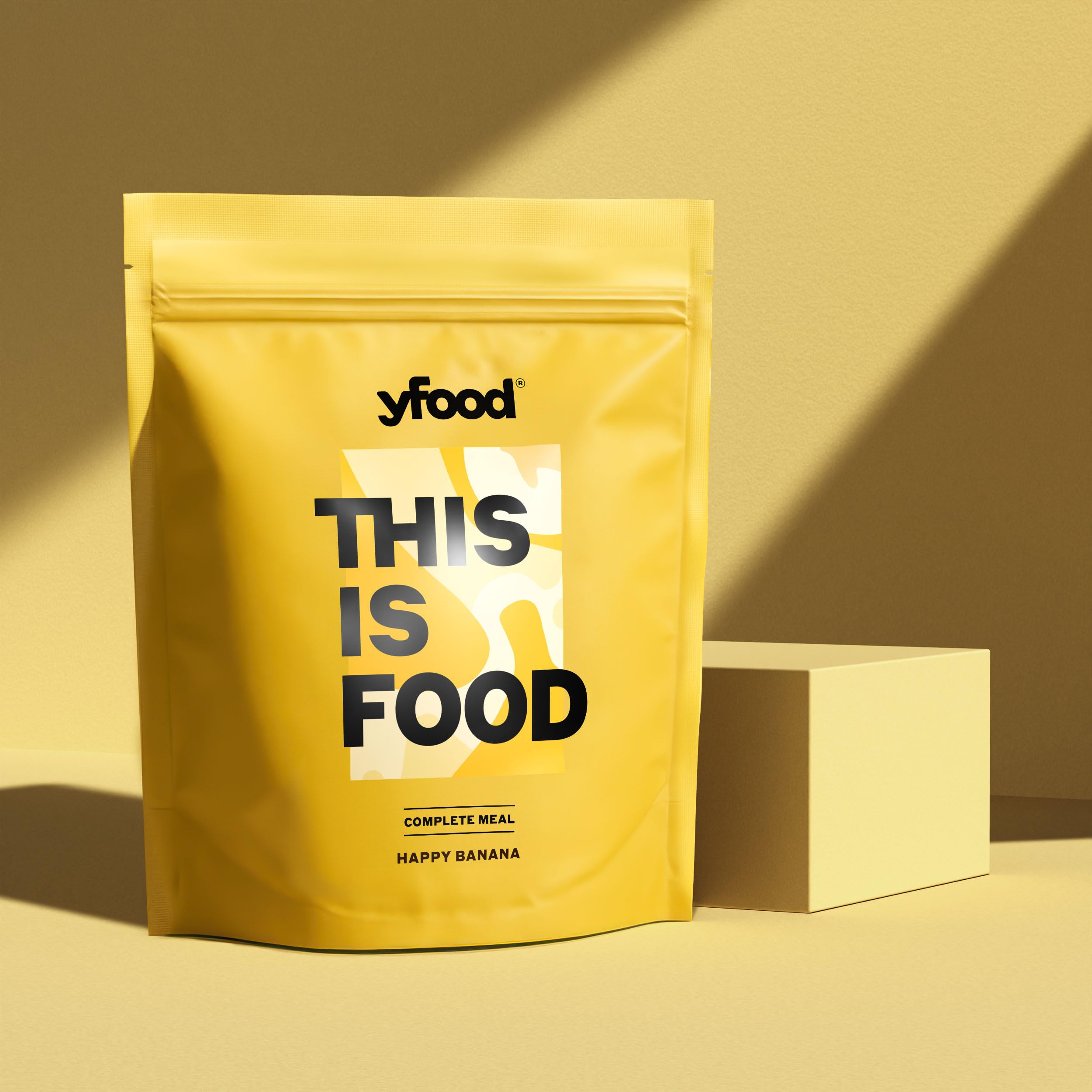 yfood Poudre Happy Banana, délicieux repas à boire pour les déplacements, en poudre, 25 g de protéines, 26 vitamines et minéraux, goût : banane