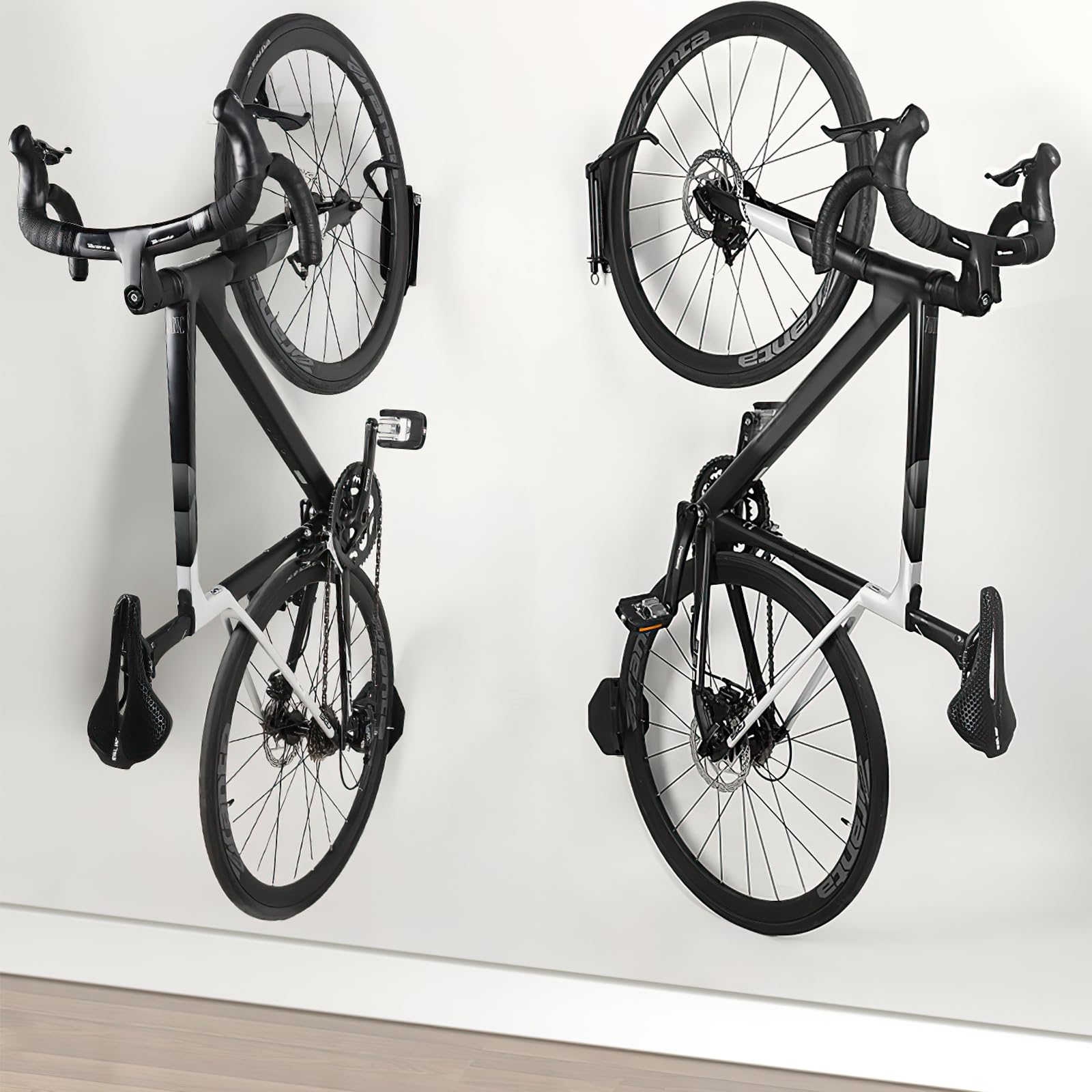Supporto Parete Bicicletta Verticalmente Girevole Portata 30kg Gancio Bici Muro per Garage MTB