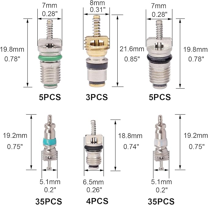 Kit de 102 Piezas para Válvulas de Aire Acondicionado de Auto TWTADE miniatura 3