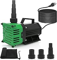 Vista 1 de BARST Bomba de agua sumergible de 150 W, bomba de estanque de alto flujo con cable de alimentación de 25 pies, bomba de fuente para cascada