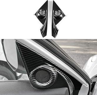 Car A Pillar Speaker Cover Decals for Honda Civic 2016 2017 2018 2019 2020 2021 10th Gen Accessories ABS Carbon Fiber Interior Stickers