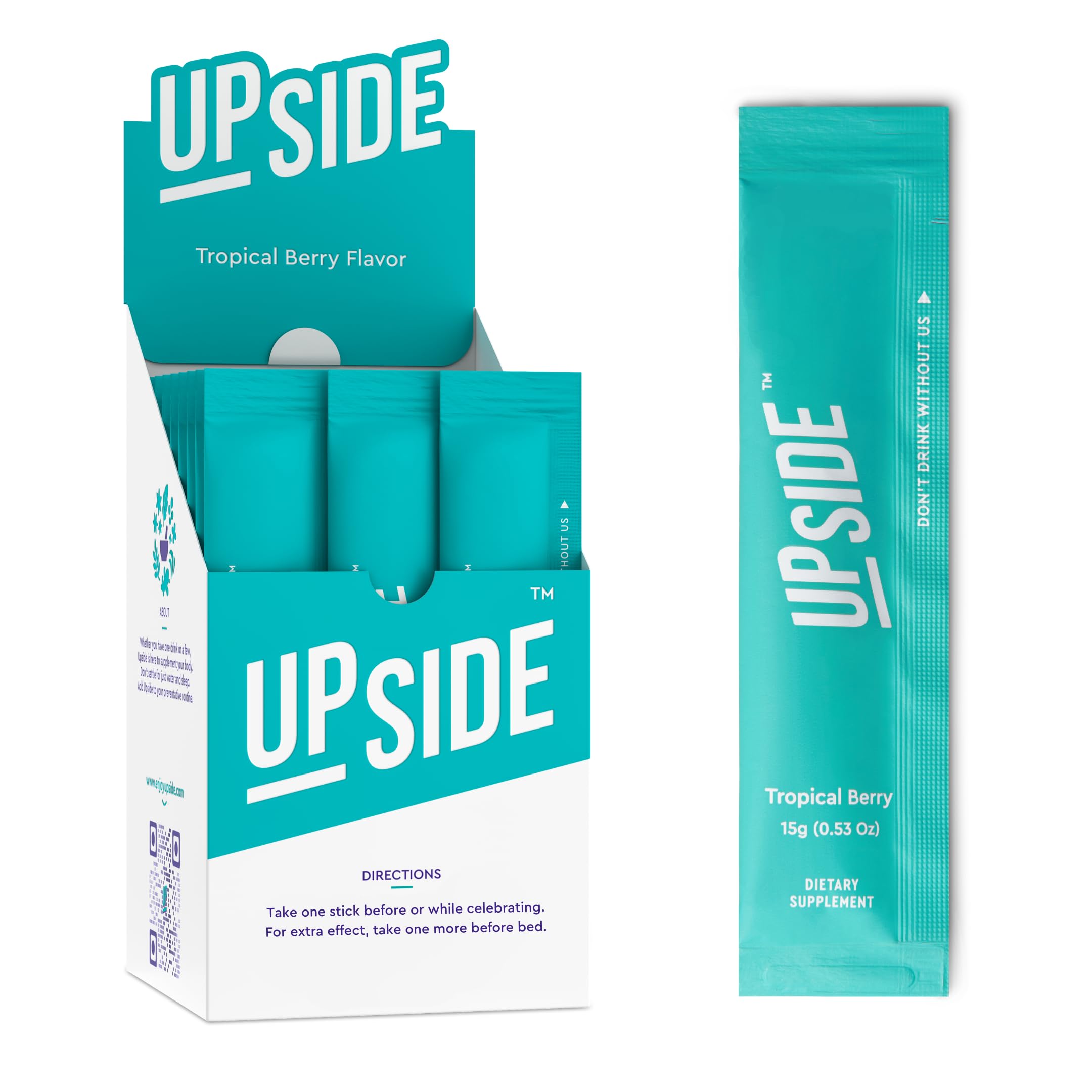 UPSIDE Suplemento em geleia com DHM, Hardy Orange, Hovenia Dulcis, Poria Mushroom e Wolfberry — pacote com 10 sachês