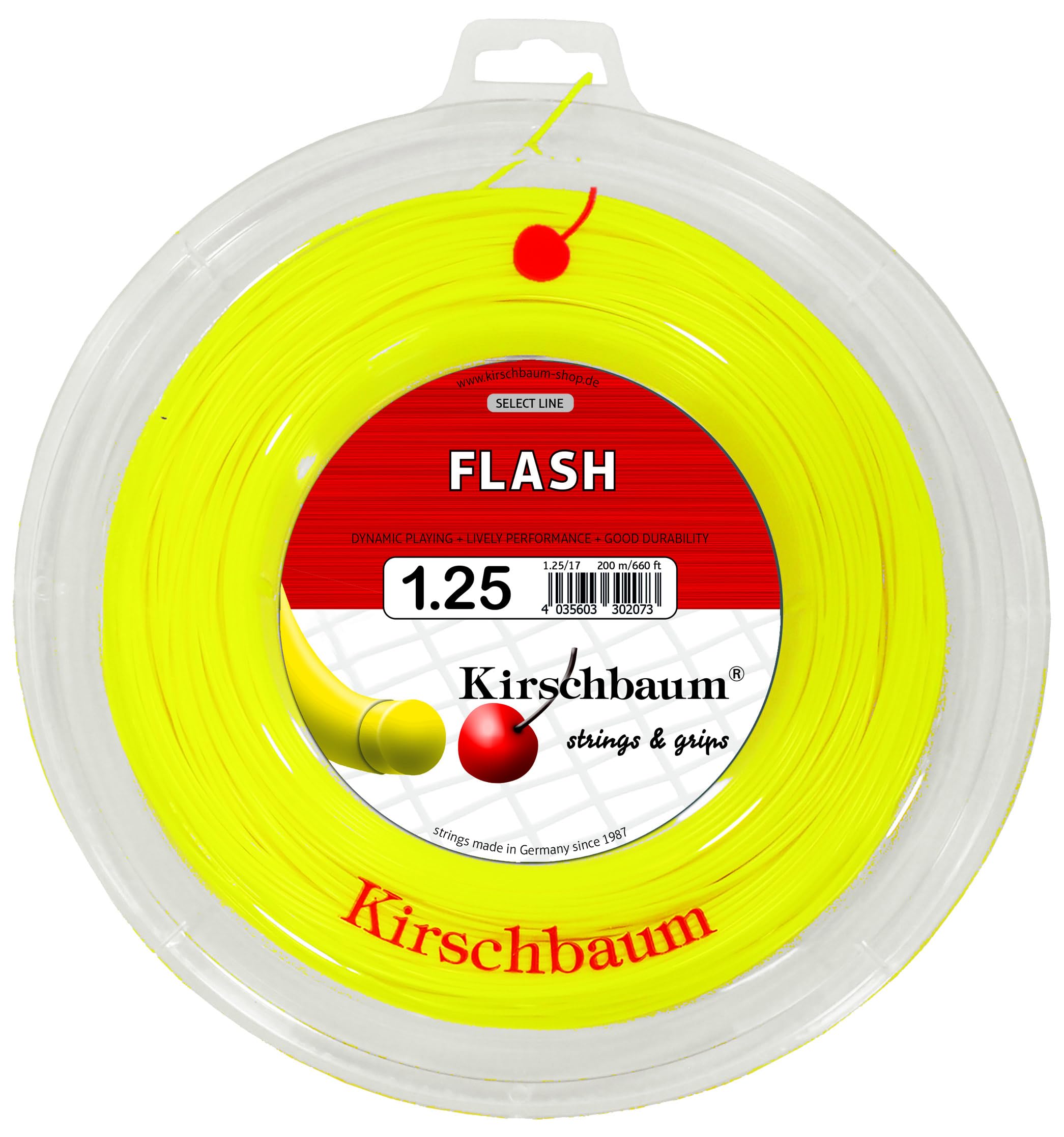 Kirschbaum - Bobina (200 m, 1,25 mm), Color Amarillo Adulto, Unisex, 1,25
