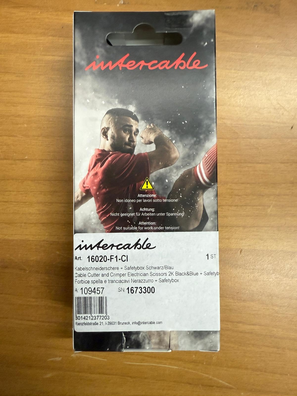 INTERCABLE FORBICE PROFESSIONALE DA ELETTRICISTA F1 16020 SERIE LIMITATA SQUADRA CALCIO NERA AZZURRO 16020-F1-CI