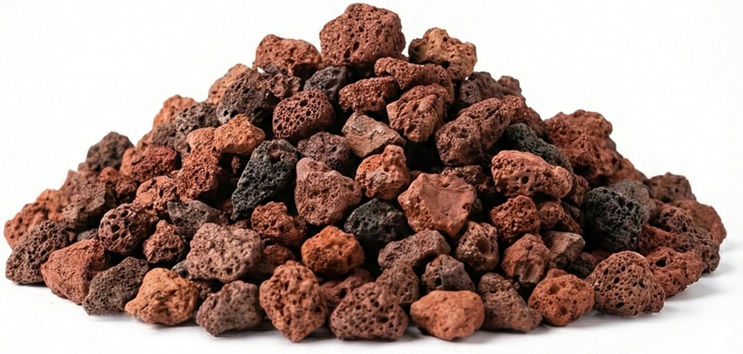 POPOSOAP Lava Rocks, Pure Volcanic Rock, Filter Media for Ponds, Water Garden