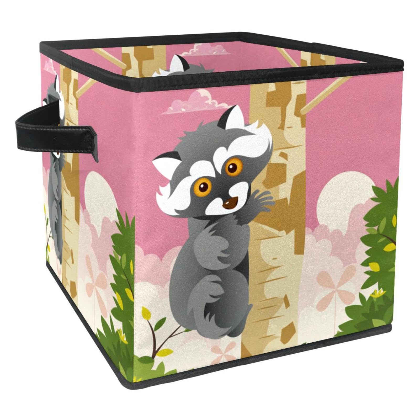 Cube de rangement raton laveur pour une chambre douce et ordonnée