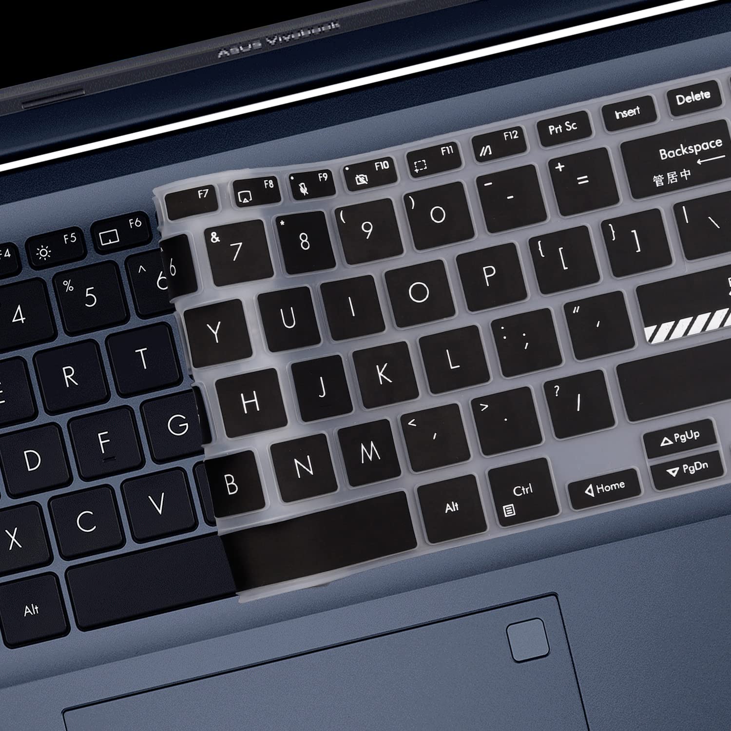 Silicone Keyboard Cover For ASUS VivoBook S512, S530, F512, X512, S712 & F515 Models - Black Skin Protection