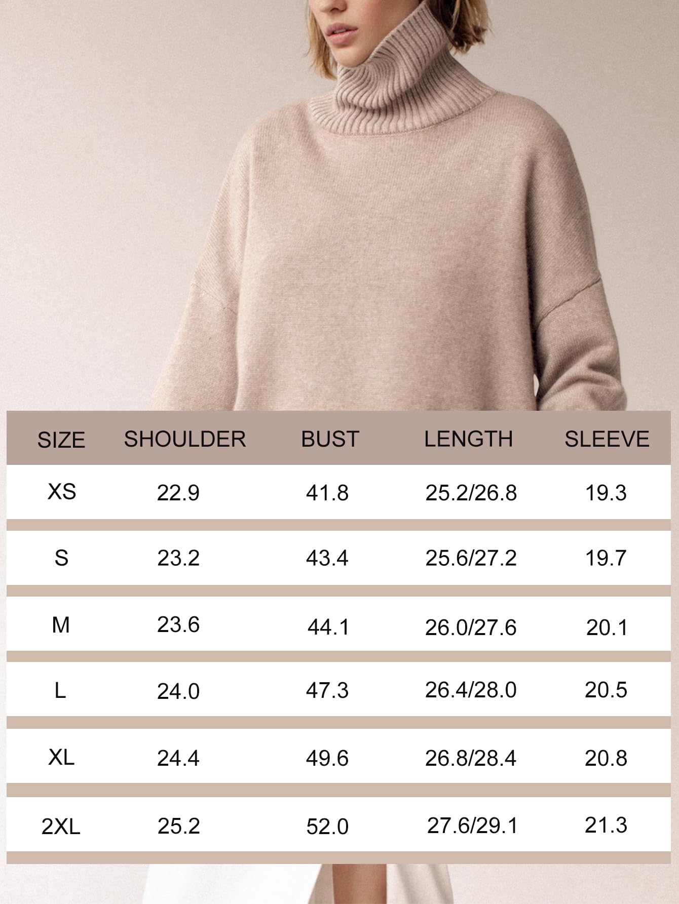 YKR Maglione da donna a collo alto grosso a maniche lunghe lavorato a maglia con orlo basso alla moda 2025 autunno inverno maglione basic