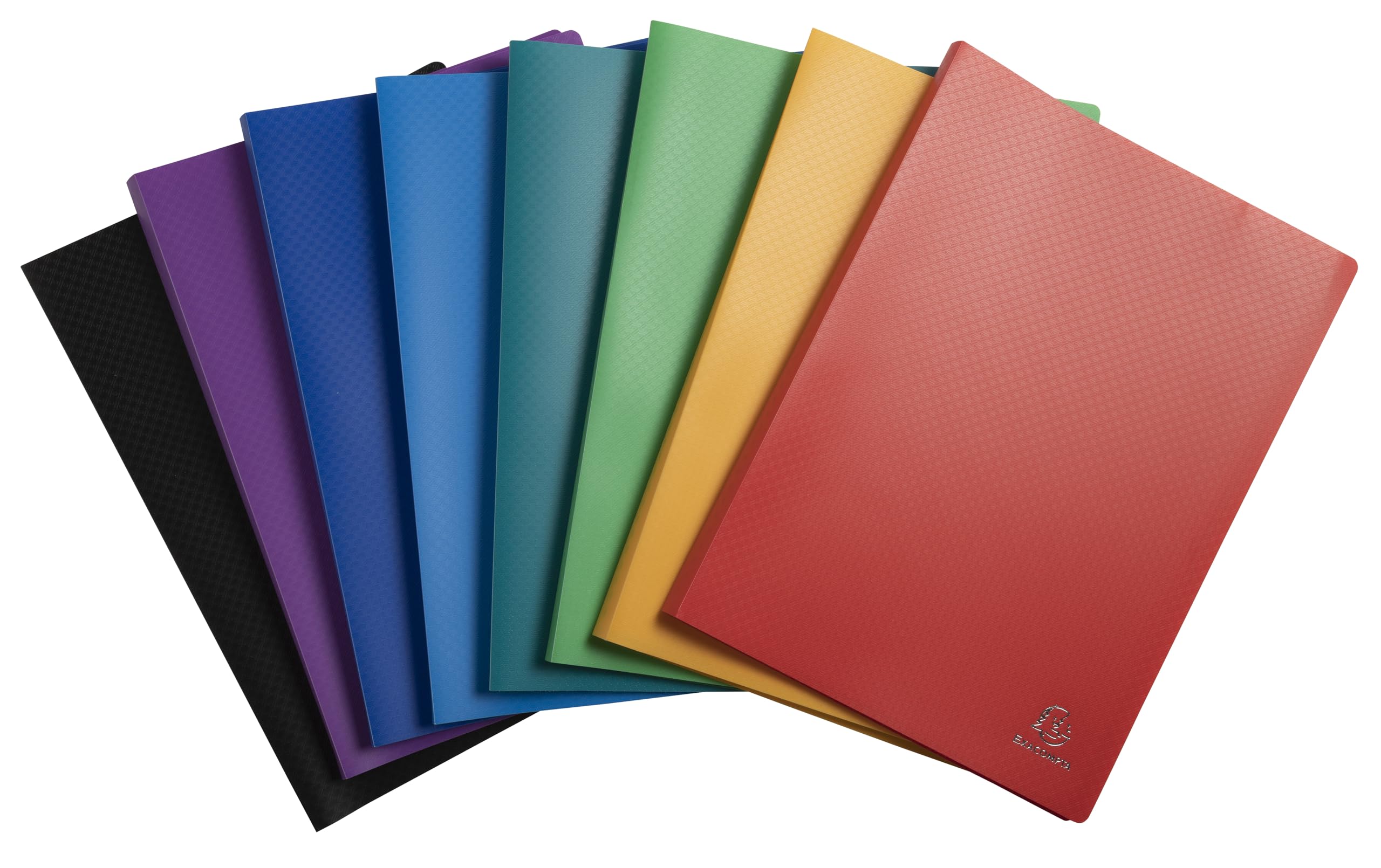 Exacompta - Réf. 8520E - Carton de 20 Protèges-documents OPAK - 20 pochettes grainées antireflet - 40 vues - pour format A4 - dimensions 24 x 32 cm - couverture en polypro souple - couleurs assorties