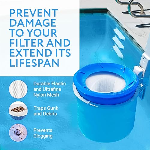 Miniatura 2 de Impresa Products Paquete de 10 calcetines para piscina  Excelentes ahorradores para filtros cestas y desnatadoras  El protector ideal para