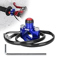 Vista 1 de Interruptor universal CNC para motor de motocicleta con placa trasera de montaje para motocicleta, ATV, Dirt Pit Bike, Scooter, Quad, etc. con Azul