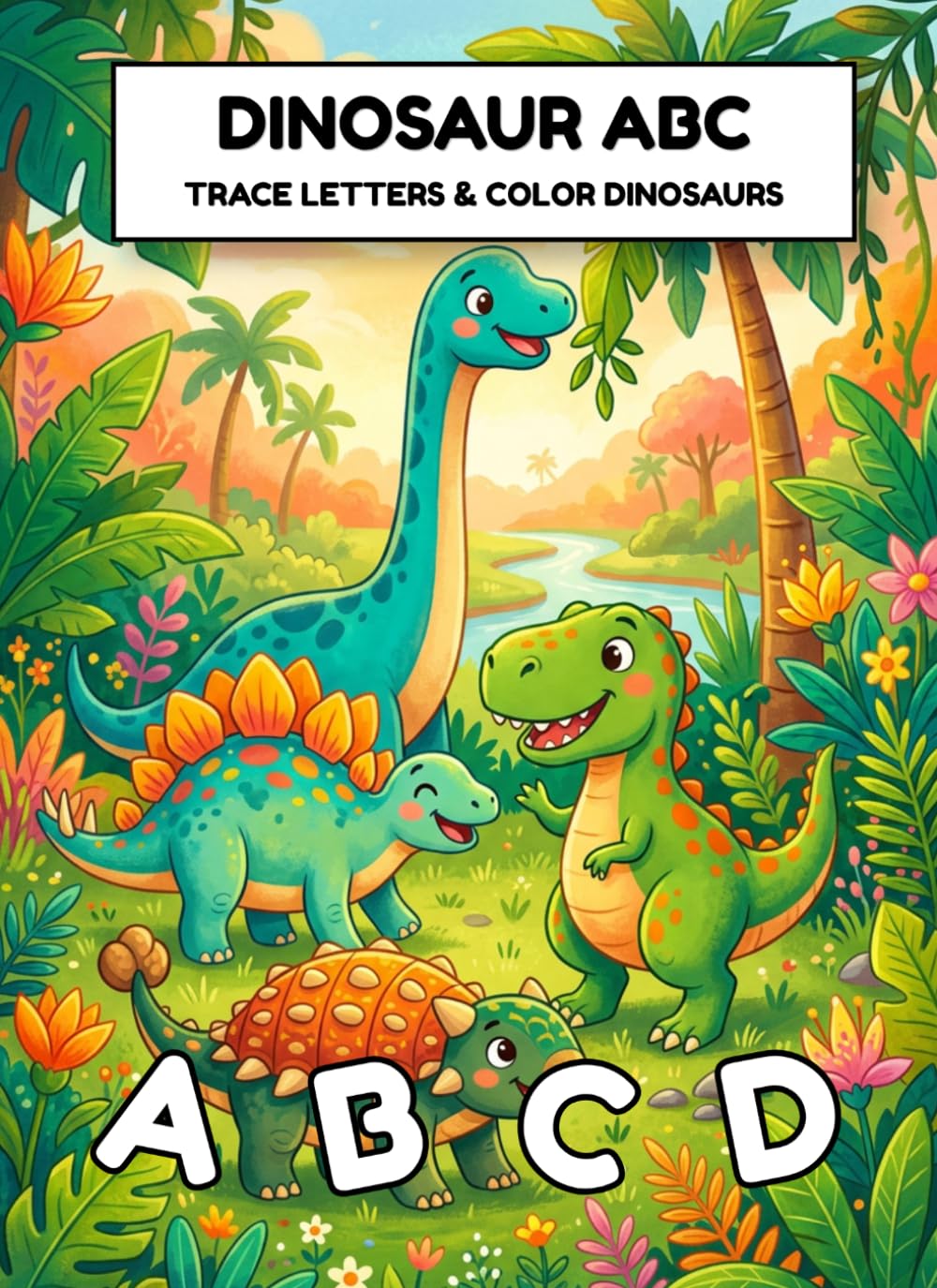 Dinosaur ABC: Trace Letters & Color Dinosaurs
