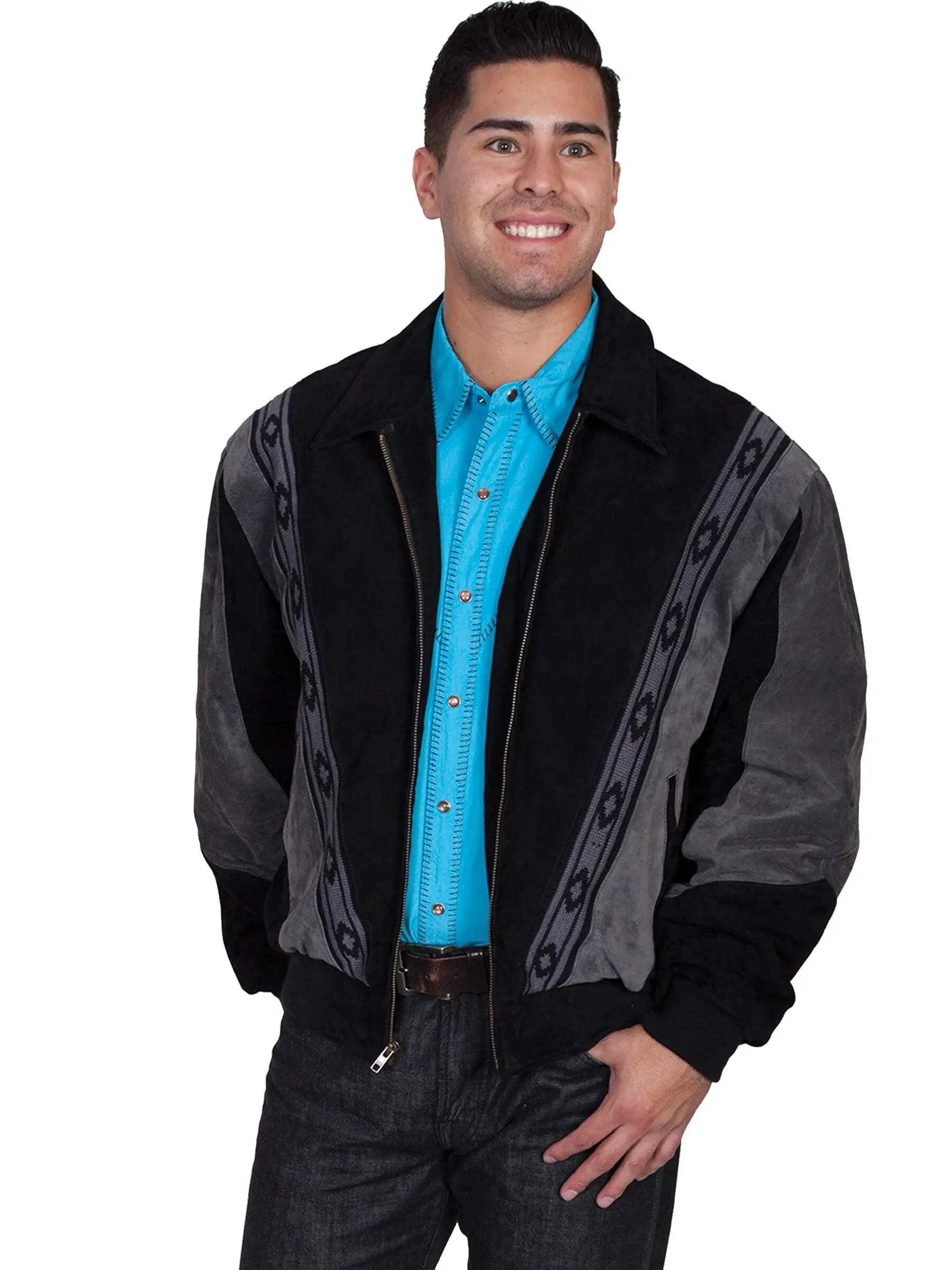Two-Toned Boar Suede Men's Jacket by Scully