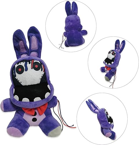 Miniatura 3 de TZMAPU FNAF Fazbear - Figura de peluche de conejo morado marchito, juguete de peluche de FNAF para niños, peluche de violación de seguridad FNAF