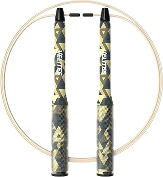 Skipping Rope for Crosstraining Fire 2.0 by Velites | Kamo Special Edition | Weighted Speed Rope For Double Unders [Weights Not Included]. Also for Fitness Boxing and MMA Fire 2.0 by Velites | Kamo Special Edition | Weighted Speed Rope For Double Unders [Weights Not Included]. Also for Fitness Boxing and MMA