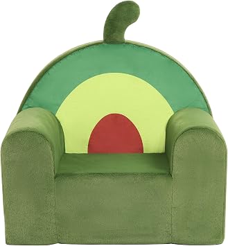 MOMCAYWEX Comfy Cute Toddler Chair, Soft Kids Couch with High Density Foam, Toddler Reading Chair, Dark Green