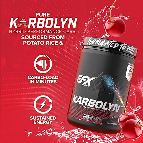 Miniatura 208 de EFX Sports Karbolyn Fuel | Polvo de carbohidratos de rápida absorción | Carga de carbohidratos, energía sostenida, recuperación rápida, sin