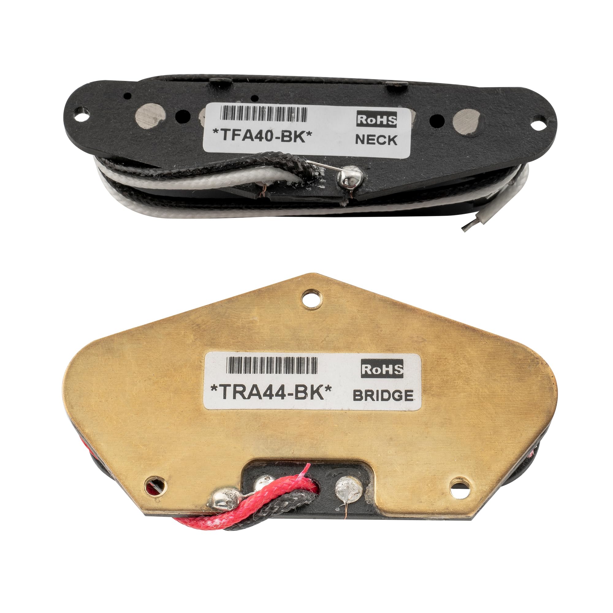 Artec TFA40 Alnico 5 Pastillas Telecaster Pickups Set para Guitarra Eléctrica tipo Tele, Negro(Set de 2)