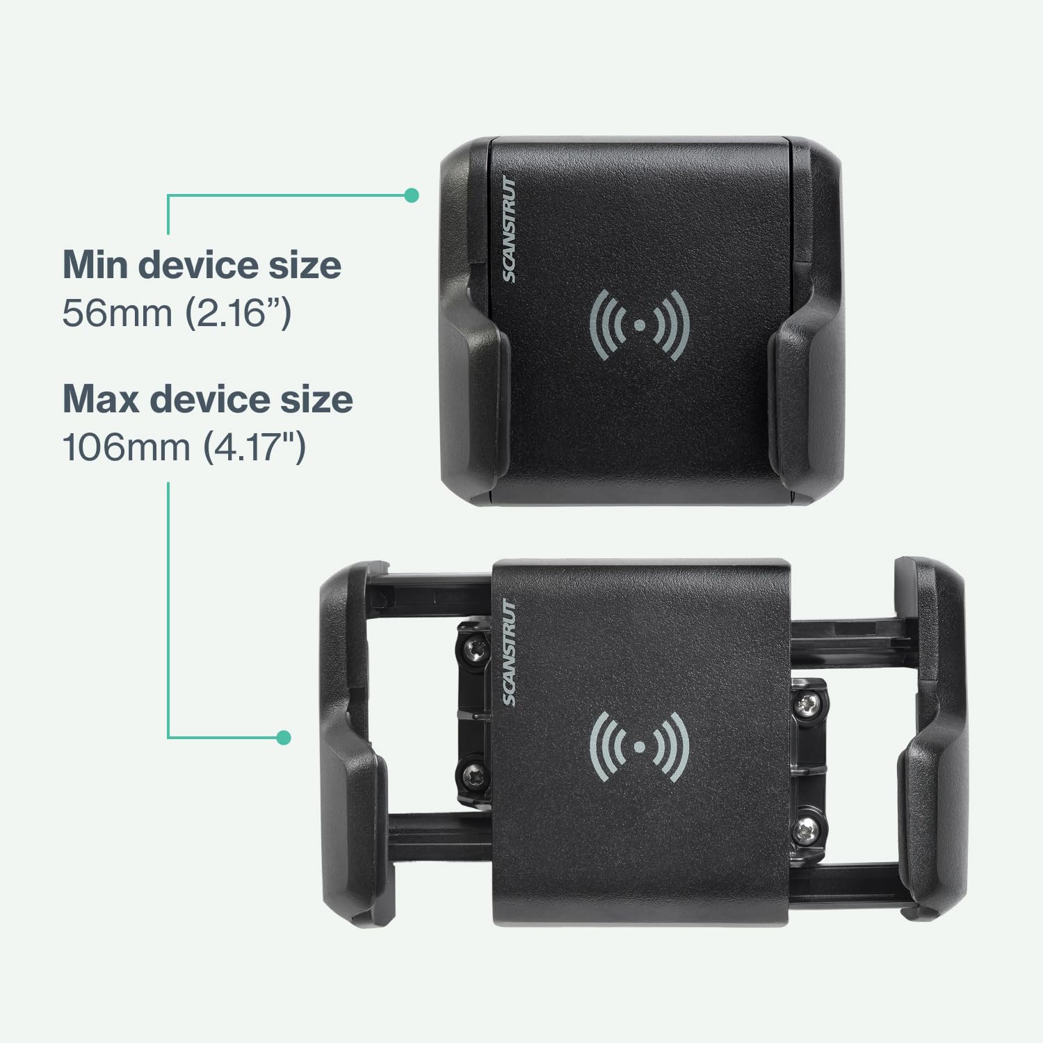 Scanstrut ROKK Nano Supporto Wireless 10W Impermeabile IPX6 Per Moto E Barca - Certificato Qi