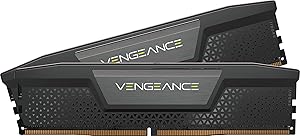 CORSAIR Vengeance DDR5 RAM 32GB (2x16GB) Up to 6000MHz CL36 Intel XMP 3.0 Desktop Memory – Black (CMK32GX5M2E6000C36)