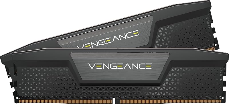 Vengeance DDR5 64 GB (2 x 32 GB) Hasta 6400 MHz Intel RAM | Memoria para juegos de escritorio, compatible con Intel XMP 3.0, CL42, negro, CMK64GX5M2B6400C42