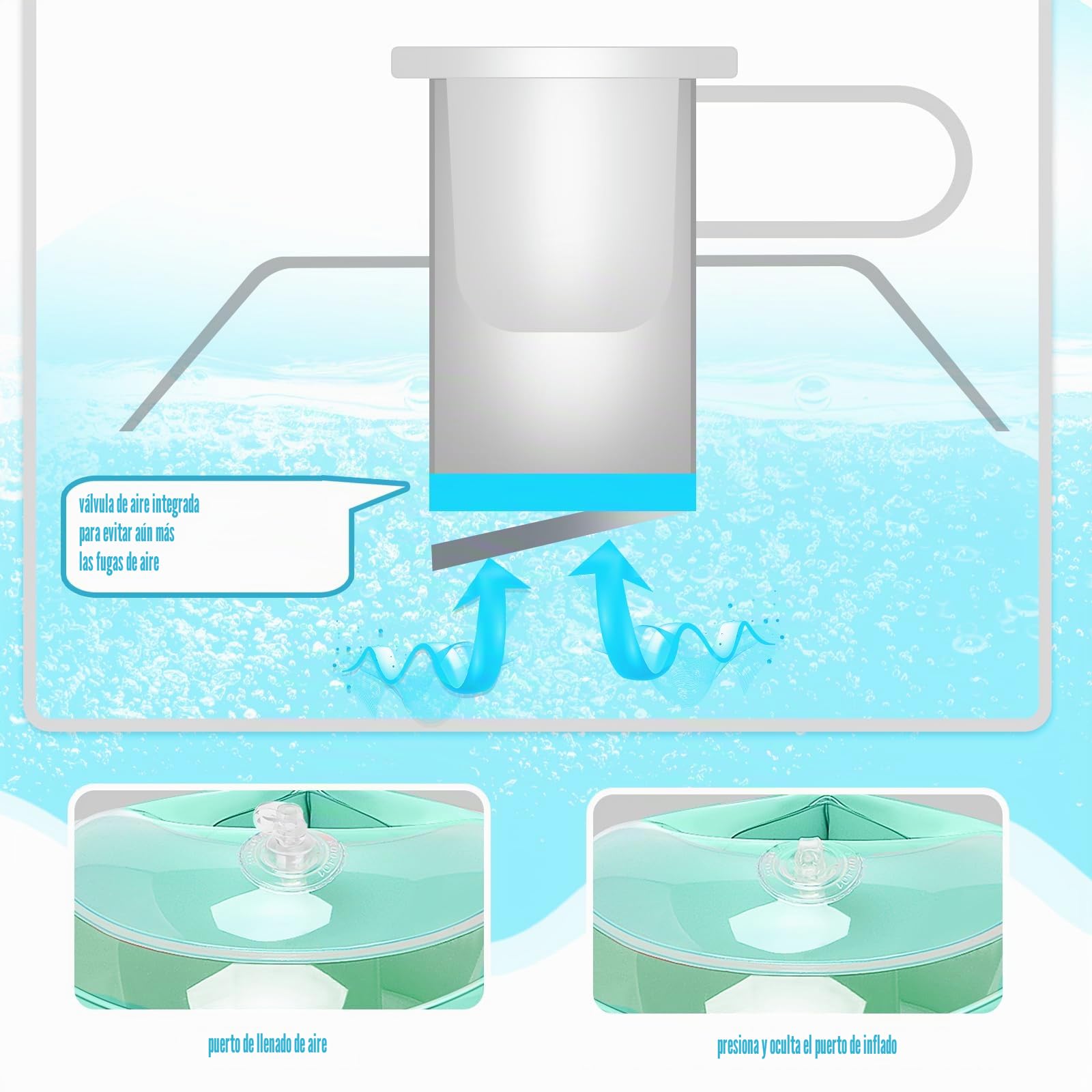 LOOWARTS Manguitos Piscina Inflable para niños，2 Pcs Manguitos Bebe Bandas de Brazo flotantes enrollables,Adecuado para niños de 1 a 6 años y Que pesen Entre 5 y 25 kg.
