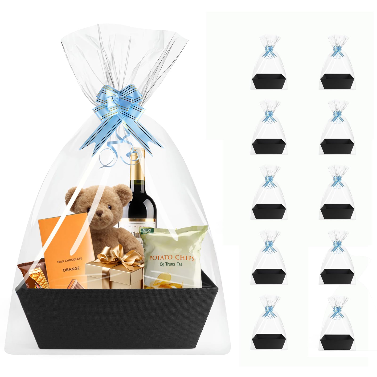 Xniseng [10 cesti regalo vuoti da riempire, cesti per regali vuoti, per vacanze, compleanno, matrimonio, Natale, San Valentino, Ringraziamento, Pasqua, Halloween