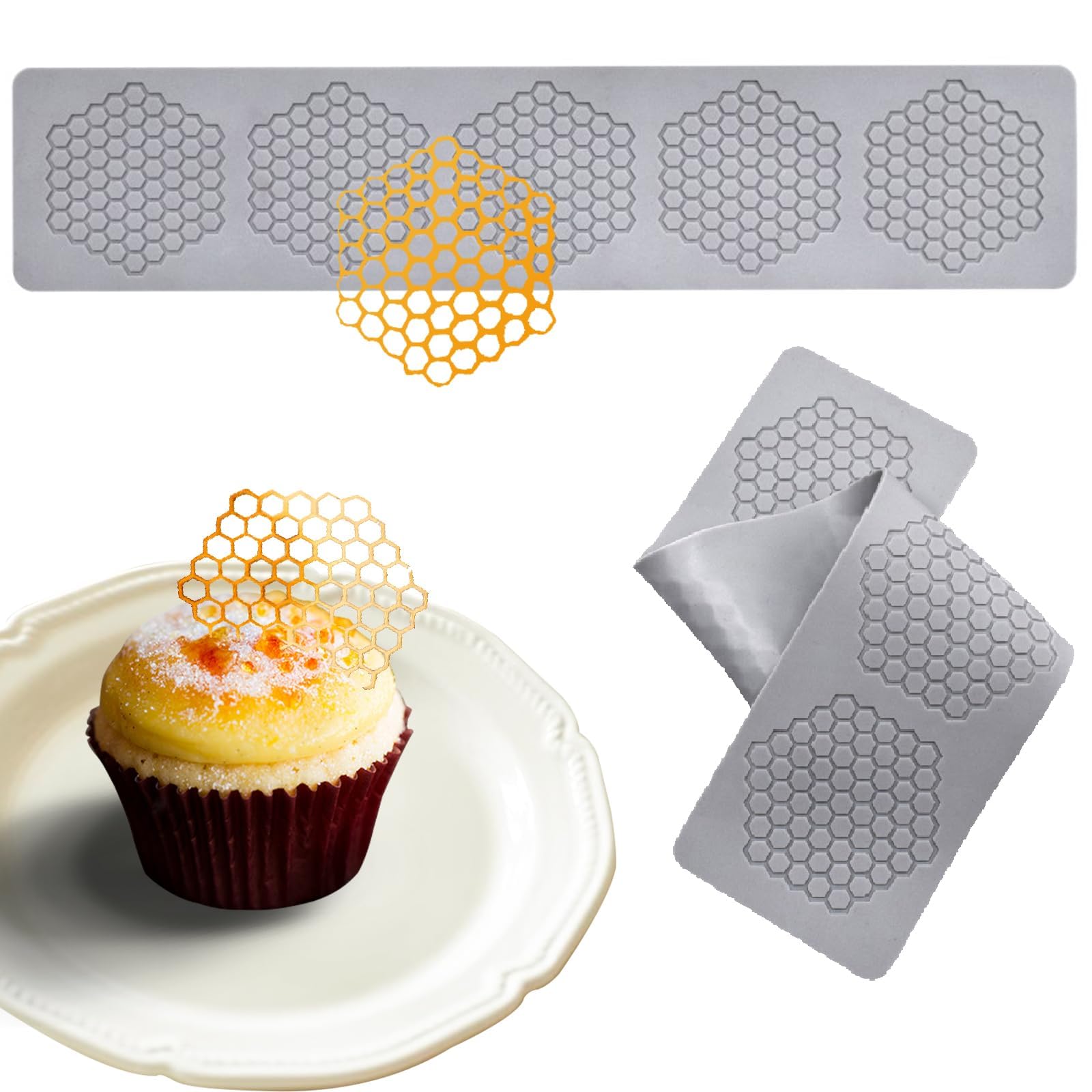 Tuile Mold, Chocolate Mould, Cake Mould for Cake Decorating, Chocolate Making, Art Crafting,Suitable for Chocolate Lovers（ Grey）-image-16