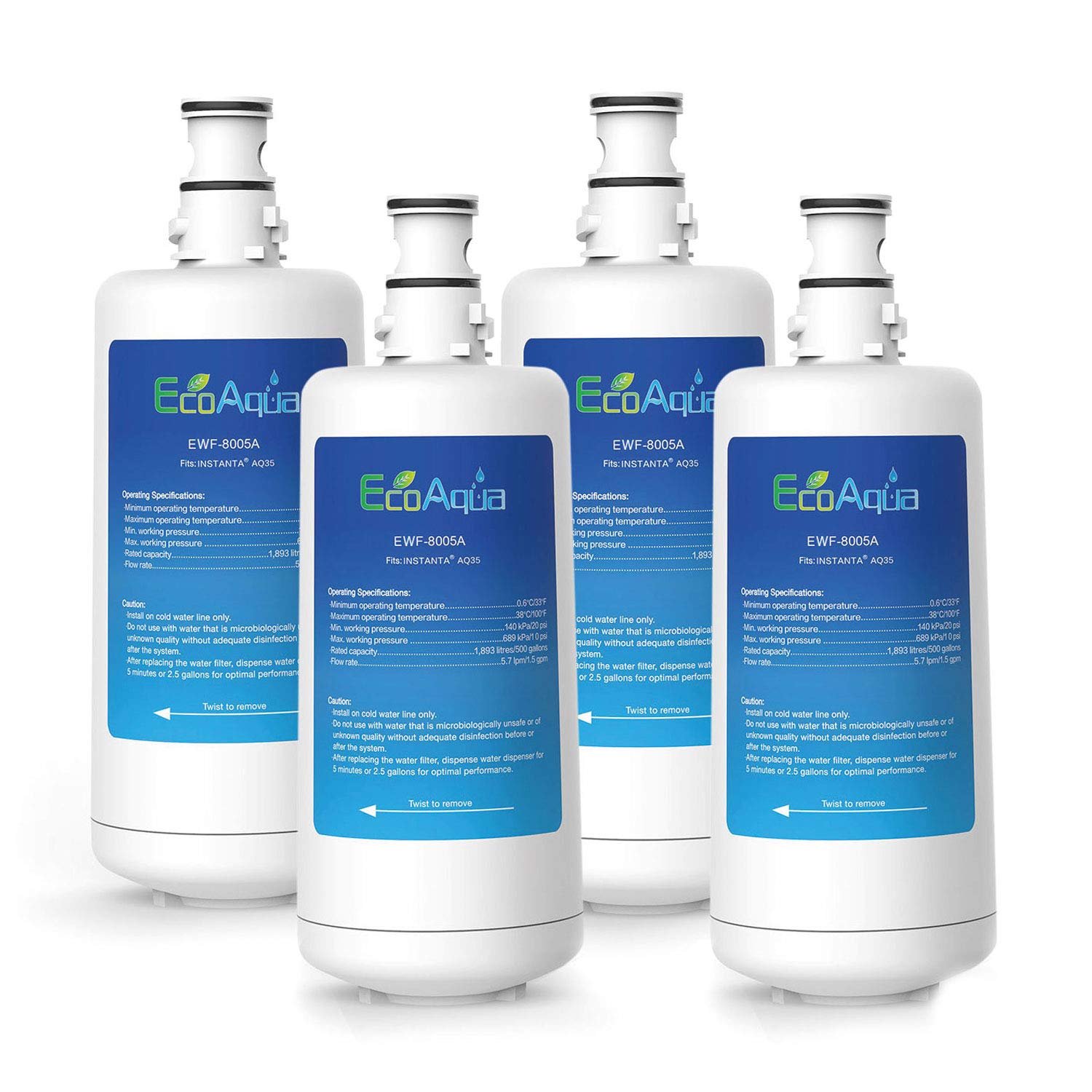 Filtre eau de réfrigérateur EcoAqua EWF-8005A contre le goût de chlore