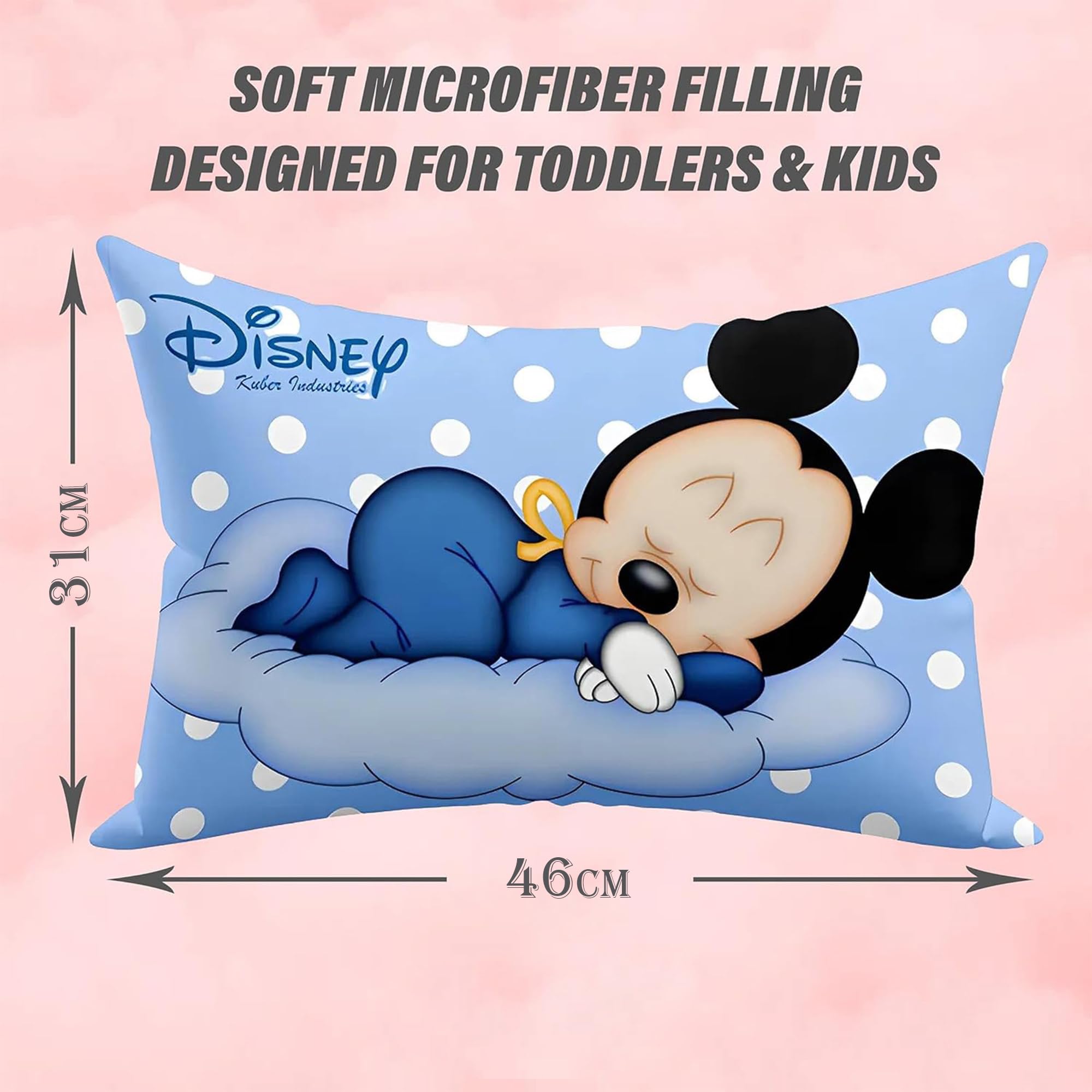Buy Kuber Industries Kid's Disney Mickey Team Pillow for Sleeping